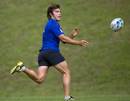 France's Alexis Palisson off loads the ball in training