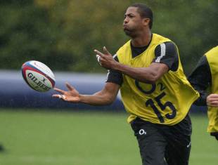 England's Delon Armitage spins the ball in training, England training session, Pennyhill Park, Bagshot, Surrey, England, August 4, 2011