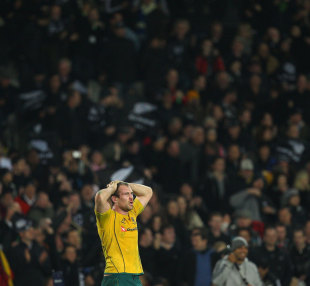 Australia captain Rocky Elsom is left forlorn at full-time, New Zealand v Australia, Tri-Nations, Eden Park, Auckland, New Zealand, August 6, 2011
