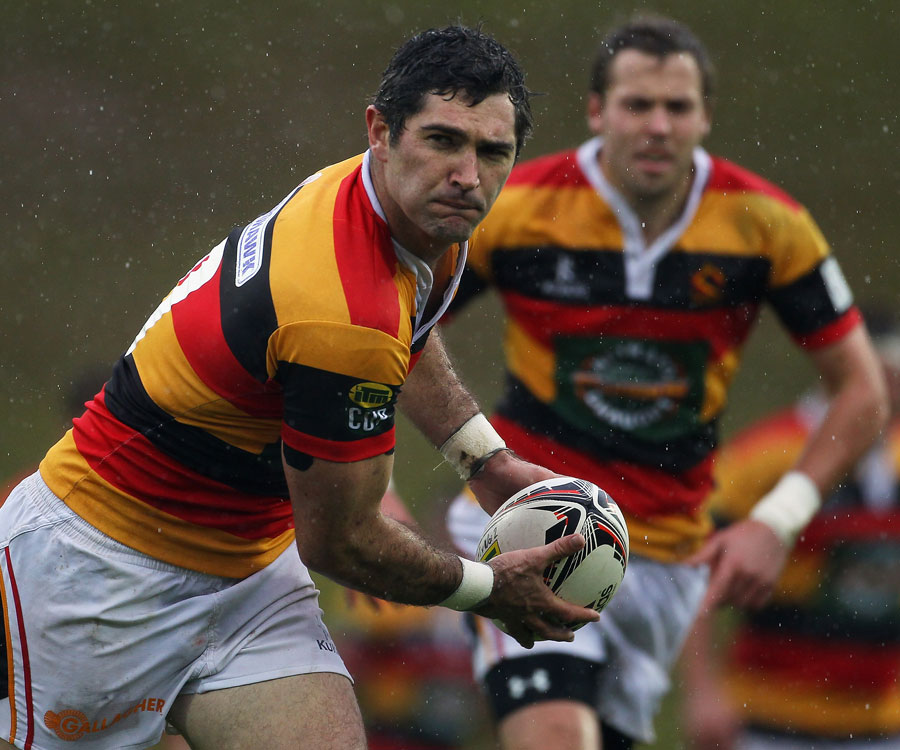 Waikato fly-half Stephen Donald looks to spread the ball wide