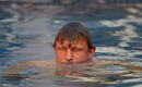 Lachie Turner of the Wallabies cools off