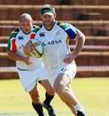 South Africa's Danie Rossouw hits his stride in training