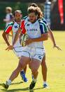 South Africa's Frans Steyn puts the brakes on