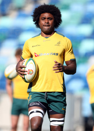 Radike Samo back in the green and gold of Australia, Wallabies training session, Moses Mabhida Stadium, Durban, South Africa, August 10, 2011
