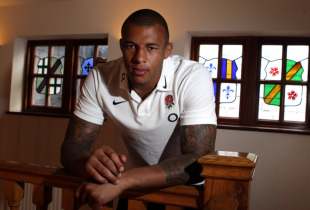 England's Courtney Lawes poses for the cameras, Pennyhill Park, Bagshot, England, August 11, 2011