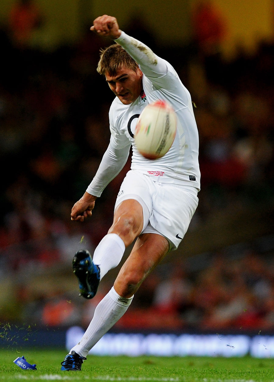 Fly-half Toby Flood lands an early penalty for England