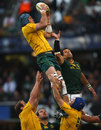Australia's James Horwill claims the lineout ball