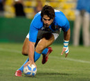 Italy's Matteo Pratichetti touches down for a try