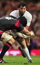 England's Alex Corbisiero takes the attack to Wales