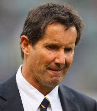 Australia coach Robbie Deans ponders his side's clash with South Africa, South Africa v Australia, Tri-Nations, Kings Park Stadium, Durban, South Africa, August 13, 2011