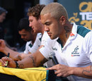 Australia wing Digby Ioane signs autographs