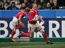 Martyn Williams scores against France