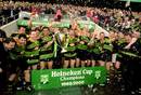 Northampton celebrate with the Heineken Cup