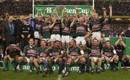 Leicester Tigers celebrate with the 2002 Heineken Cup 