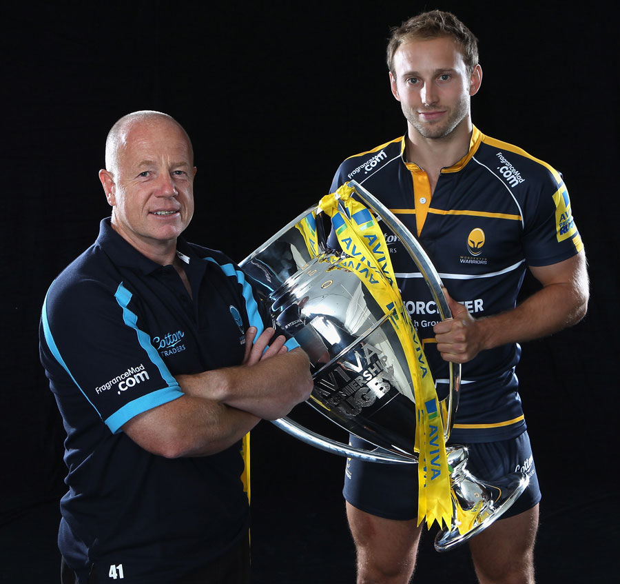 Worcester boss Richard Hill and captain Chris Pennell