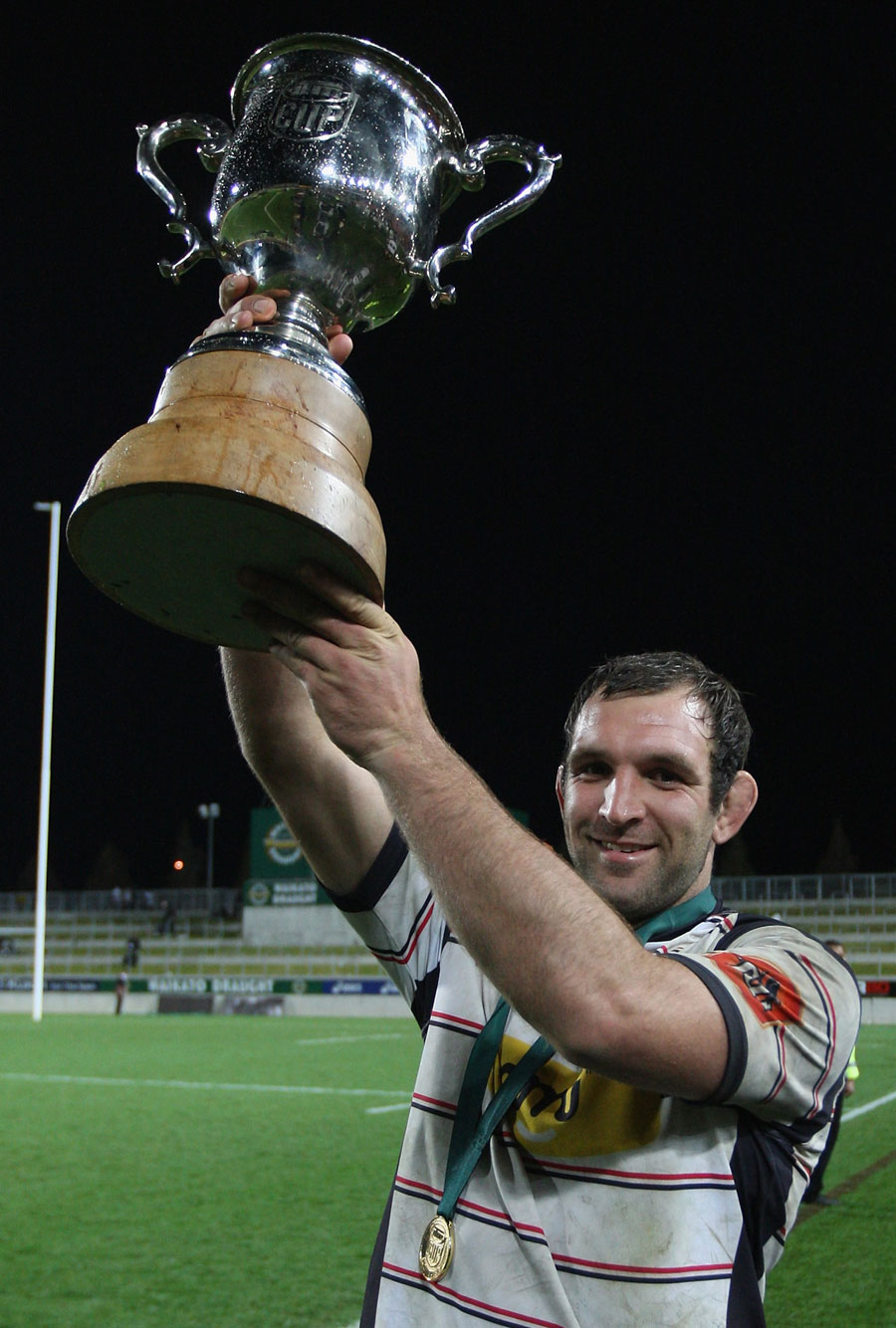 Canterbury's George Whitelock lifts the ITM Cup