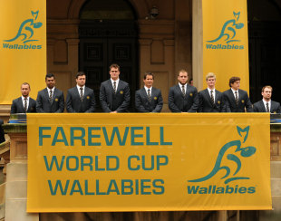 The Wallabies gather for the team's official World Cup farewell, Sydney, Australia, September 5, 2011