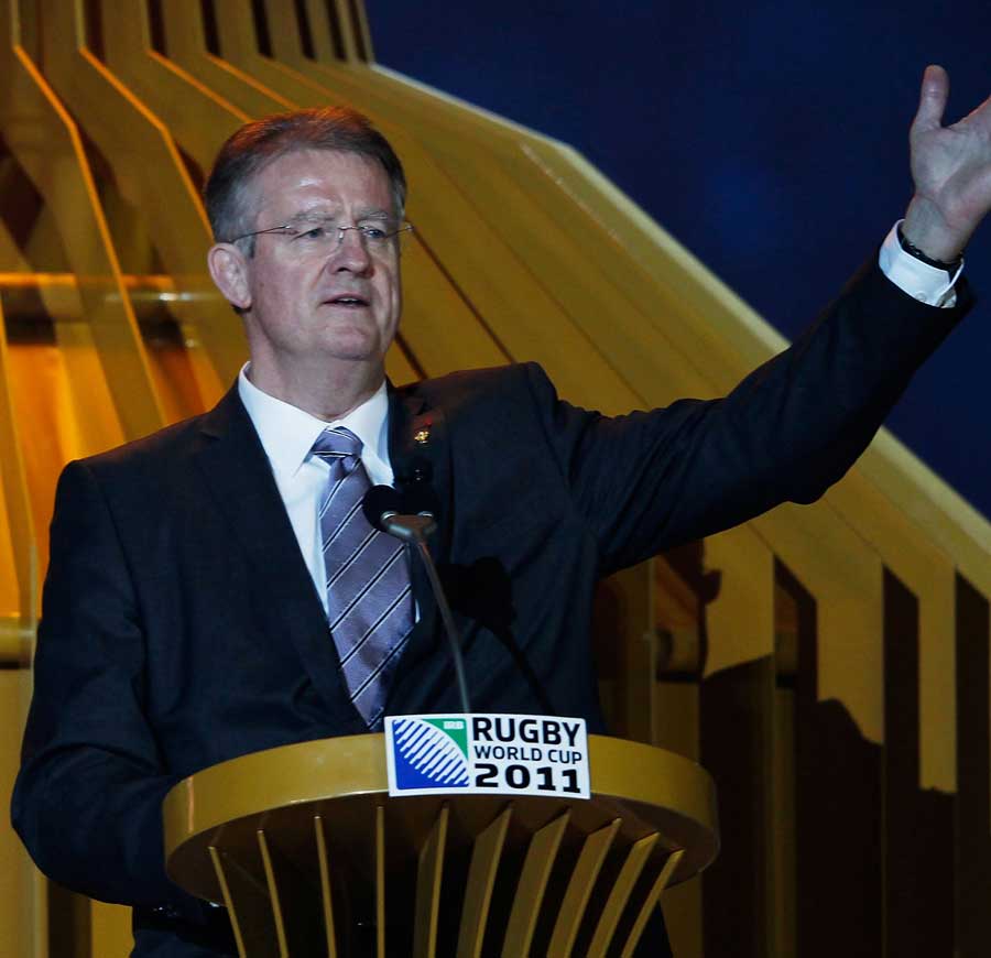 IRB chairman Bernard Lapasset declares the 2011 Rugby World Cup open