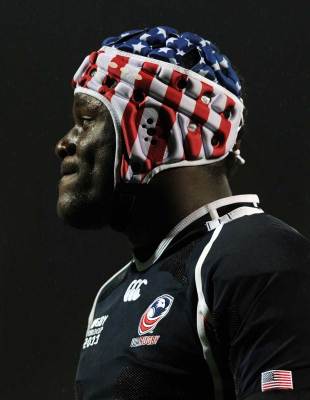 USA's Taku Ngwenya watches on, Ireland v USA Eagles, Rugby World Cup, New Plymouth, New Zealand, September 11, 2011