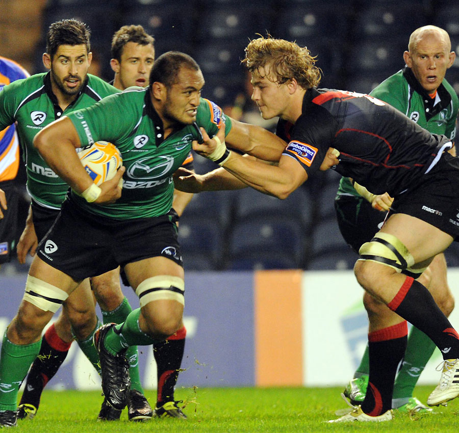 Connacht's George Naoupu goes on the charge