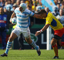 Juan Manuel Leguizamon breaks clear to score Argentina's second try