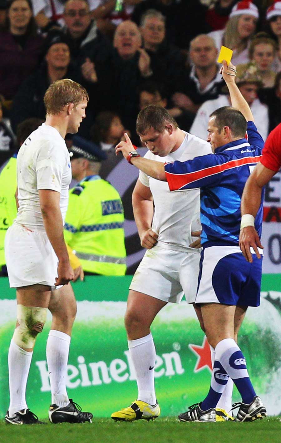 England's Dylan Hartley receives his marching orders