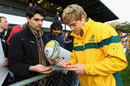 Australia's James O'Connor is one of the star attractions during training