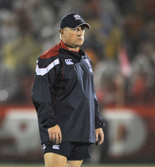 USA head coach Eddie O'sullivan at the World Cup rugby warm-up match against Japan, Prince Chichibu Memorial Rugby Ground, Tokyo, August 21, 2011