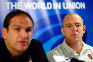 England captain Mike Tindall looks on during head coach Martin Johnson's team announcement, England team announcement, England v Romania, Rugby World Cup, Dunedin, New Zealand, September 22, 2011