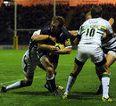 Sale Sharks prop Henry Thomas drives at the Saints defence