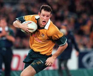 Australia wing Stirling Mortlock in action during a Tri Nations Test match at Stadium Australia, Sydney. July 29 2000