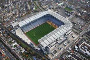 An aerial view of Croke Park where the New Zealand All Blacks will play Ireland in Dublin Ireland on November 15, 2008.