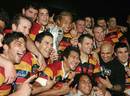 Waikato celebrate with the 2006 New Zealand Cup