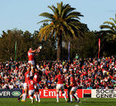 Luke Thompson claims a lineout for Japan