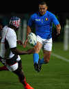 Italy's Fabio Semezato chips ahead