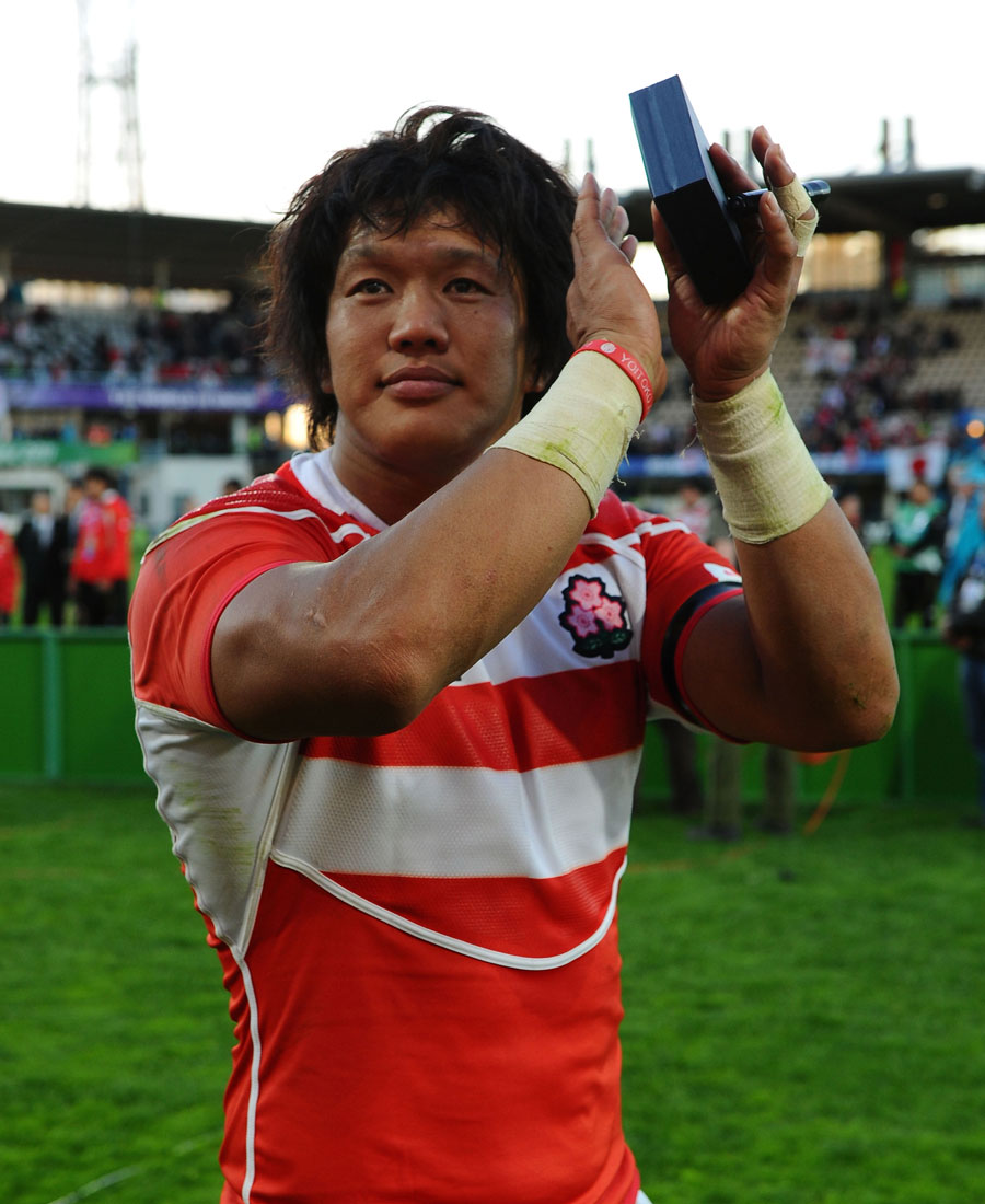 Japan's Takashi Kikutani bids farewell to the World Cup