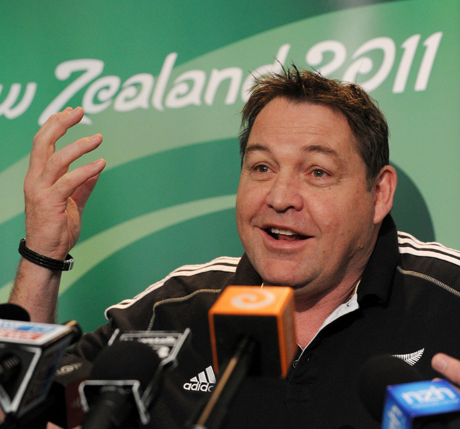 New Zealand assistant coach Steve Hansen gets animated ahead of the Canada game