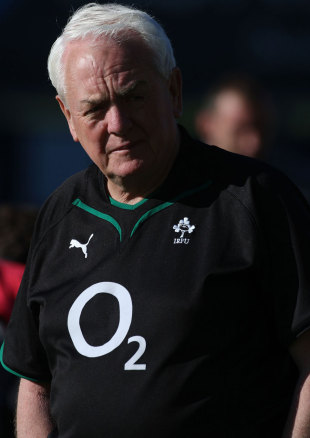 Ireland's backs coach, Alan Gaffney looks on intently during an Ireland training session at Mt Smart Stadium in Auckland, New Zealand, June 8, 2010