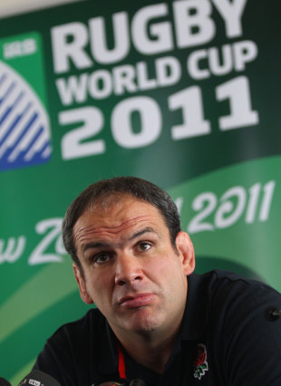 England manager Martin Johnson talks to the media, England press conference, Heritage Hotel, Auckland, New Zealand, October 2, 2011