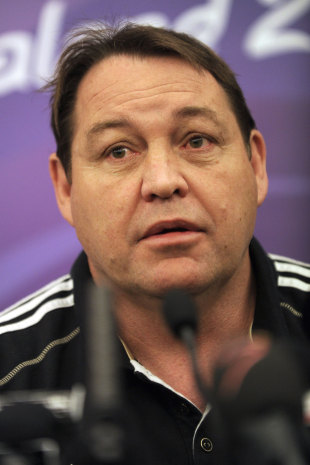 All Blacks assistant coach Steve Hansen talks to the media, New Zealand press conference, Auckland, New Zealand, October 6, 2011