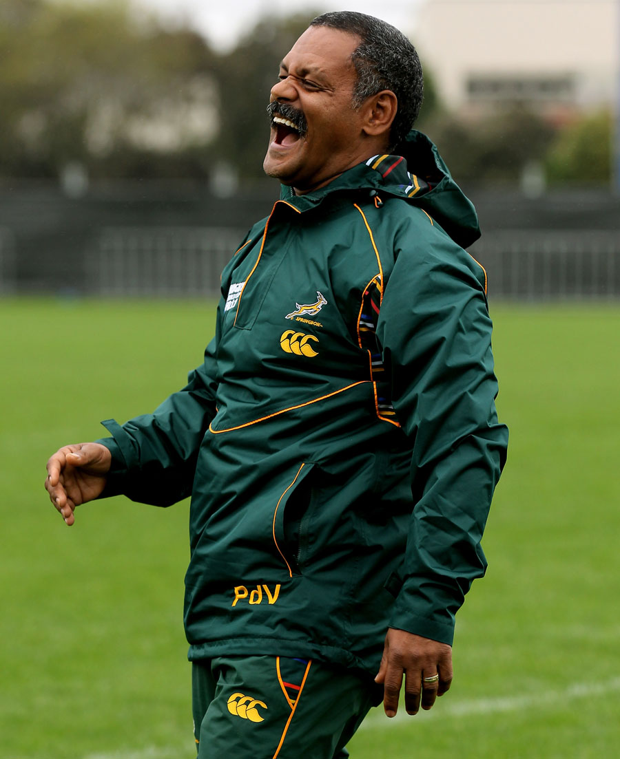 South Africa coach Peter de Villiers in relaxed mood