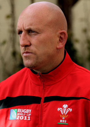Wales defence coach Shaun Edwards looks on intently during a Wales media session, Sky City, Auckland, New Zealand, October 11, 2011