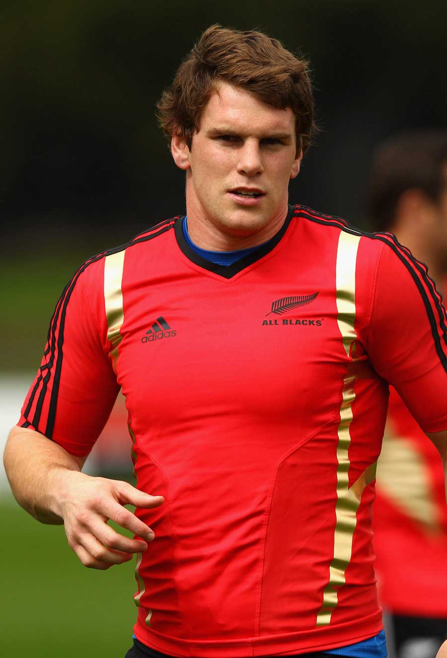 Matt Todd in action for the All Blacks at a training session