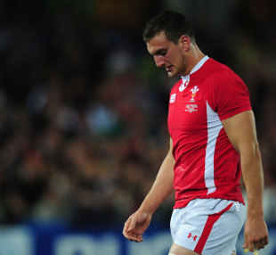 Wales captain Sam Warburton leaves the field after his red card, France v Wales, Rugby World Cup, Eden Park, Auckland, New Zealand, October 15, 2011