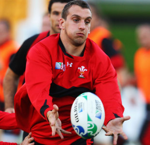 Sam Warburton trains with the Wales squad, Mt Smart Stadium, Auckland, New Zealand, October 18, 2011