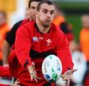 Sam Warburton trains with the Wales squad