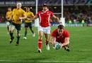 Wales wing Shane Williams dives in for a try