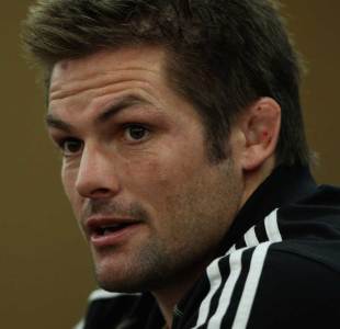 All Blacks skipper Richie McCaw answers a question, Heritage Hotel, Auckland, New Zealand, October 22, 2011