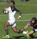 Toulouse's Timoci Matanavou sprints away for the try