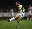 Northampton fly-half Ryan Lamb kicks a penalty